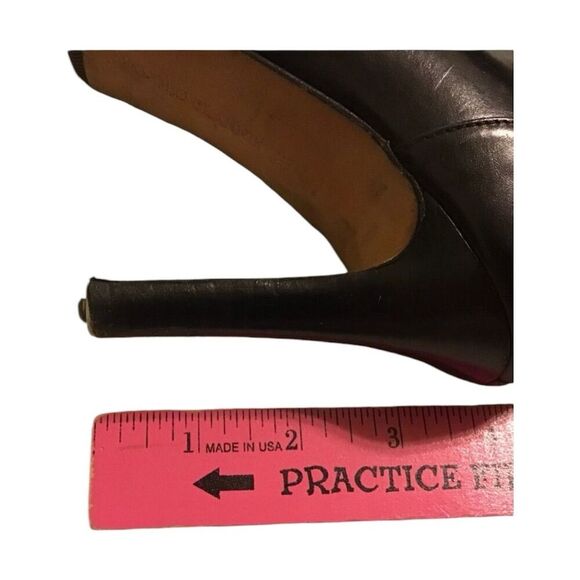 Monolo Bahlink Women's Black Leather Stiletto Ankle Booties Size 5 - Picture 3 of 11
